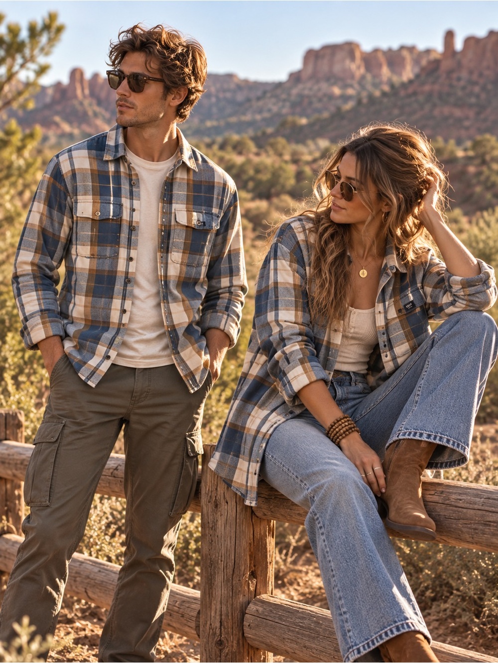 Vans Plaid Shacket Shirt Jacket Blue Brown Cream Men’s S Unisex Oversized